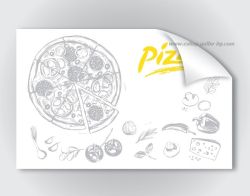 Хартиена подложка за сервиране 28*42 см  с печат PIZZA