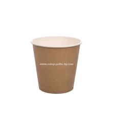Картонена чаша БЯЛО/КАФЯВА  4 oz   50 бр / 1000 бр. 