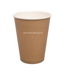Картонена чаша БЯЛО/КАФЯВА  12 oz  ф90 мм  - (350 мл)  50 бр / 1000 бр