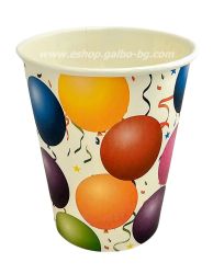 Картонена чаша 8 oz (200 мл) БАЛОНИ    50 бр / 1000 бр