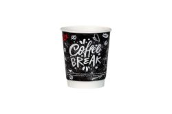 Картонена двустенна чаша 8 оз - 200 мл, COFFEE BREAK - 25 бр/ 500 бр