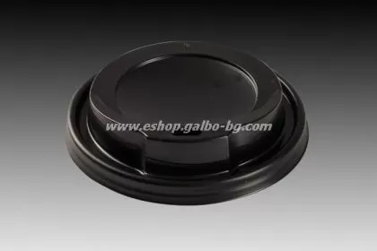 Капак STL 90 мм за картонена чаша 14 / 16 oz - ЧЕРЕН, 100 бр / 1000 бр