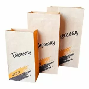 Плик за меню без дръжки, с печат TAKE AWAY среден  15/8/31,5 см - 250 бр   В ПРОМОЦИЯ