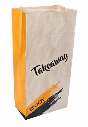 Плик за меню без дръжки, с печат TAKE AWAY среден  15/8/31,5 см - 250 бр   В ПРОМОЦИЯ