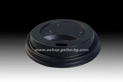 Капак STL за картонена чаша 4 oz ЧЕРЕН, ф65 мм 100 бр /  2000 бр