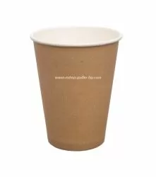 Картонена чаша БЯЛО/КАФЯВА  12 oz  ф90 мм  - (350 мл)  50 бр / 1000 бр