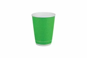 Картонена чаша 8 oz (200 мл) рипъл ЦВЕТНА МИКС , тристенна, 25 бр / 500 бр.
