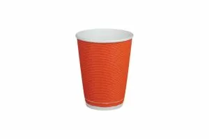Картонена чаша 8 oz (200 мл) рипъл ЦВЕТНА МИКС , тристенна, 25 бр / 500 бр.