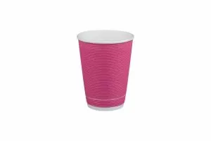 Картонена чаша 8 oz (200 мл) рипъл ЦВЕТНА МИКС , тристенна, 25 бр / 500 бр.