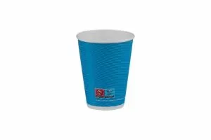 Картонена чаша 8 oz (200 мл) рипъл ЦВЕТНА МИКС , тристенна, 25 бр / 500 бр.