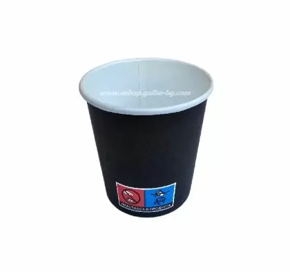 Картонена чаша 4 oz (80 мл) BLACK - 50 бр / 2000 бр. 