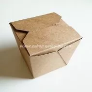 Картонена крафт кутия за пържени картофи, хапки, паста,спагети и други  900 мл  В ПРОМОЦИЯ -  40 бр / 360 бр