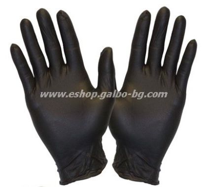 Ръкавици за еднократна употреба ВИНИЛ ЧЕРНИ  100 бр. М