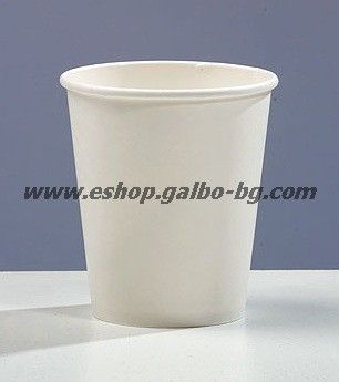 Бяла картонена чаша 7 oz (150 мл) диаметър 70 мм, 100 бр / 3000 бр 