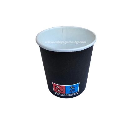 Картонена чаша 4 oz (80 мл) BLACK - 50 бр / 2700 бр. 