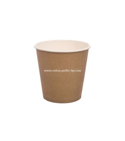 Картонена чаша БЯЛО/КАФЯВА  4 oz   50 бр / 1000 бр. 
