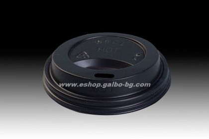 Капак STL за картонена чаша 4 oz ЧЕРЕН, ø62 мм  50 бр /  2000 бр