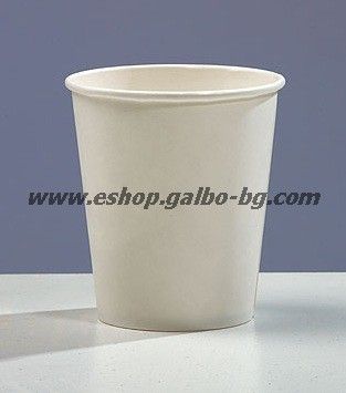 Бяла картонена чаша 8 oz (200 мл)  50 / 1000 бр