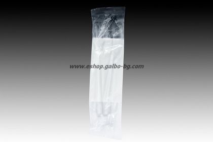 Комплект прозрачни пластмасови прибори - вилица, нож, салфетка - 500 бр