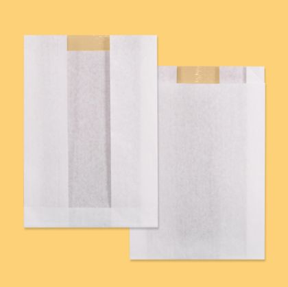 Хартиен плик 16/4/23 см бял с прозорец 100 бр.