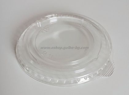Капак CL95 за РЕТ чаша, плосък без отвор с ушенце - 100 бр