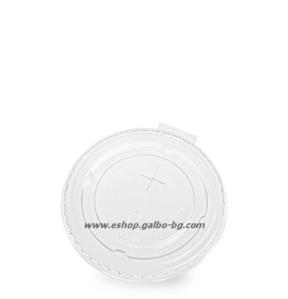 Плосък капак за PLA чаша, с цепка за сламка, В ПРОМОЦИЯ,  95 мм  50 бр