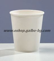 Бяла картонена чаша 7 oz (150 мл) диаметър 73 мм, 50 бр / 3000 бр 