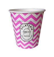 Картонена чаша за сладолед с печат ZIG-ZAG ЛИЛАВА 12 оз/360 мл,  50 бр / 1000 бр