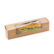 Картонена крафт кутия  за БАГЕТА сандвич, 6х6х29 см, 50 / 800 бр.