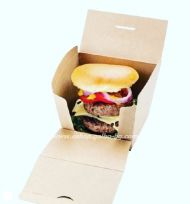 Картонена кутия за хамбургер XL крафт 11*11,5*10 см,  45 / (180 бр. В ПРОМОЦИЯ)