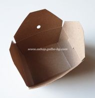 Картонена кутия  700 мл, кафява с допълнителна вентилация, 50 / 300 бр