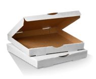 Кутия за пица БЯЛО/КРАФТ  21*21*3,5 см - 100 бр