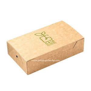 Картонена кутия за клуб сандвич GAIA LINE - PLASTIC FREE,  22*13*5,5 см - 25 бр / 500 бр  