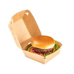 Картонена кутия за хамбургер БИО GAIA LINE 11*11*8,5 см, 120 бр / 480 бр.