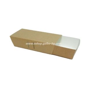 Картонена  кутия за храна от две части голяма  КАФЯВА   18,5*8*5,5см - 100 бр / 400 бр