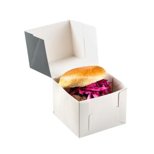Картонена кутия за бургер "Easy Eats", 125x125x95 mm, 25 бр / 225 бр