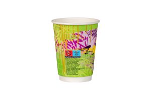 Картонена двустенна чаша 12 оз - ф90 мм - 350 мл,  POP ART  DESIGNS  MIX -  25 бр / 500 бр