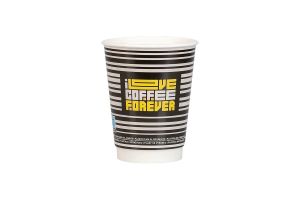 Картонена двустенна чаша 12 оз - Ø90 мм - 350 мл,  GEOMETRICAL  DESIGNS  MIX -  500 бр   В ПРОМОЦИЯ
