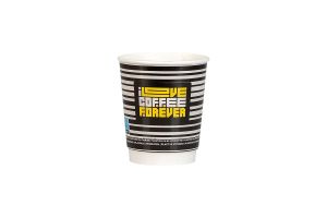 Картонена двустенна чаша 8 оз - 200 мл, GEOMETRICAL DESIGNS MIX,  500 бр,  В ПРОМОЦИЯ 