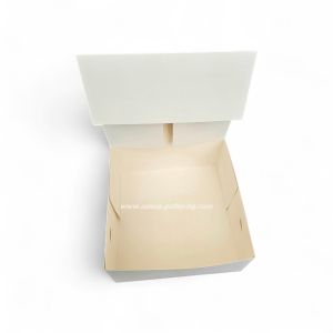 Картонена кутия за  торта БЯЛА  ВИСОКА,  21*21*10 см  - 25 бр / 225 бр..