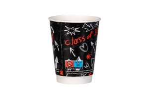 Картонена двустенна чаша 14 оз - 350 мл,  дизайн COFFEE BREAK - 25 бр / 500 бр