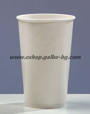 Бяла картонена чаша 16 oz (400 мл)  320 гр/м2 50 / 1000 бр