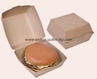 Картонена кутия за сандвичи  Крафт БИО 11*11*8,5 см, 480 бр.