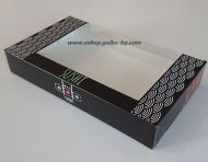 Картонена кутия голяма "Sushi" 22*13*3,5 см,  25 бр / 250 бр