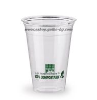 БИО прозрачна чаша PLA 16 оз - 400 мл, 100%Compostable,  1000 бр
